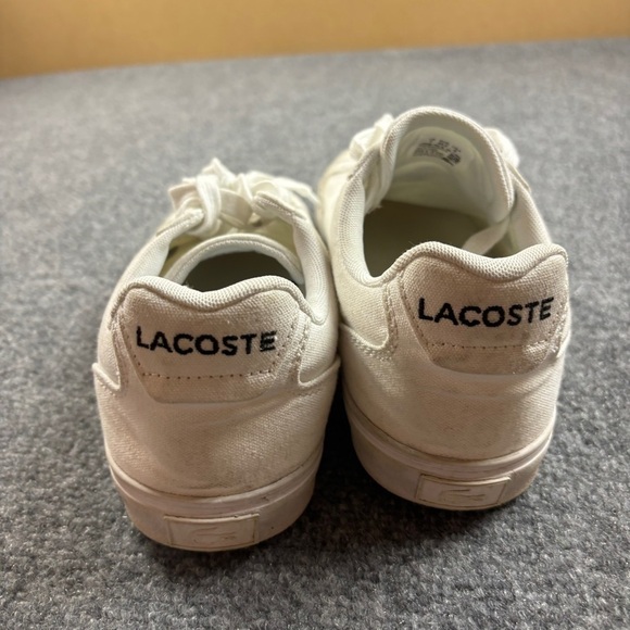 LACOSTE Men’s Gripshot Canvas Sneakers White size: 8 - Picture 9 of 10